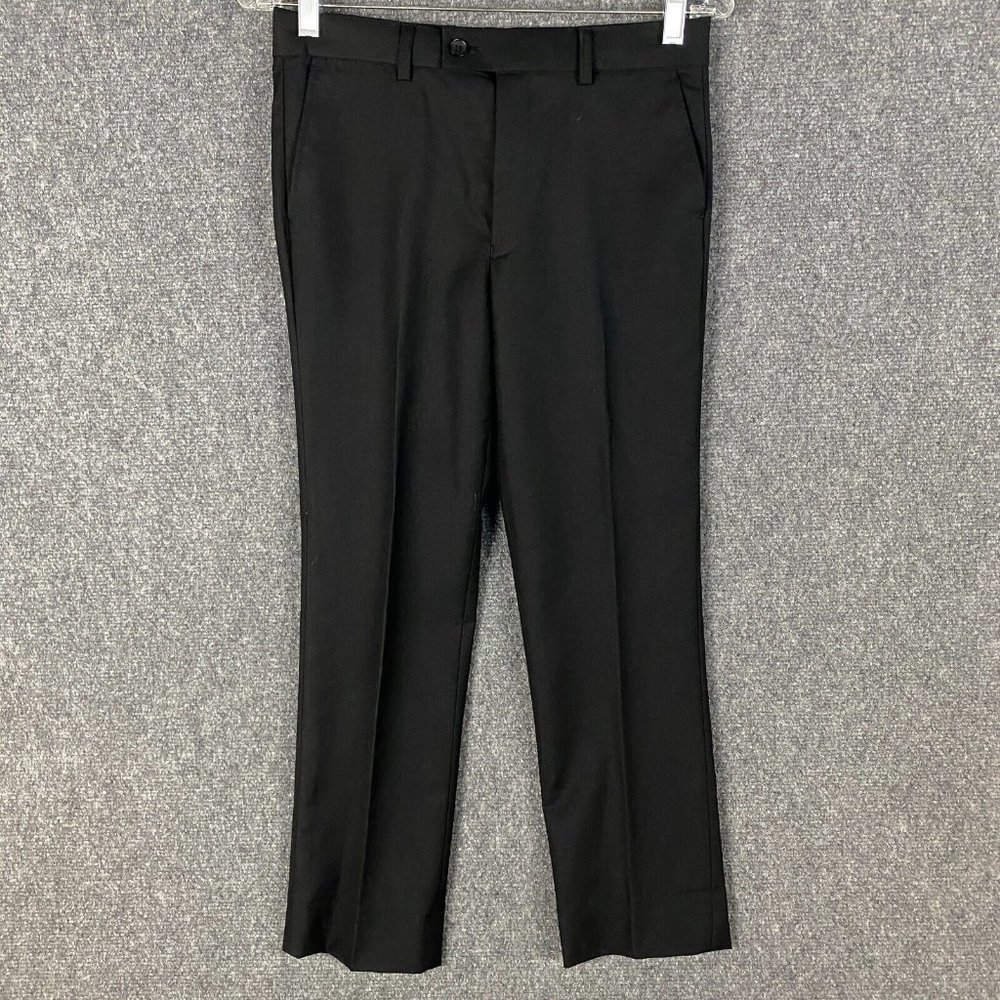 Giorgio Fiorelli Dress Pants Boys 12 Yrs Black Slacks Polyester Blend